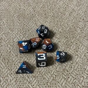 Multicolor Polyhedral Dice Set for Tabletop Games